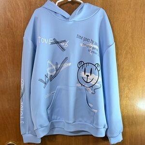 SHEIN Light Blue Hoodie